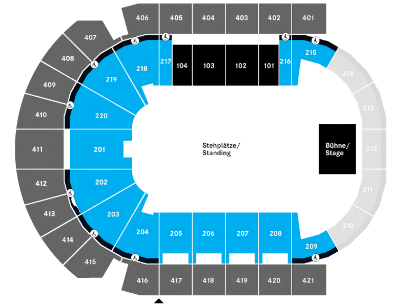 Mapa Mercedes-Benz Arena Berlin