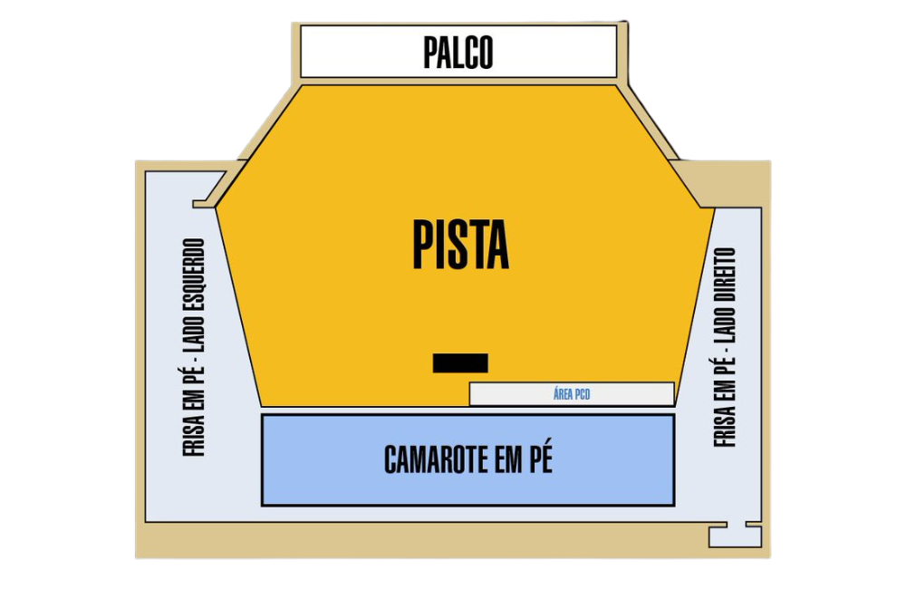 Mapa Tokio Marine Hall - Casa de Show São Paulo