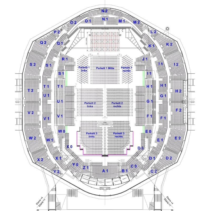 Mapa Hallenstadion - Casa de shows em Zurique, Suíça - Travel2Concert