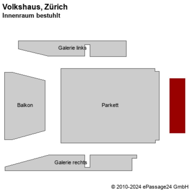 Mapa Volkshaus Zurich - Casa de shows em Zurique, Suíça - Travel2Concert