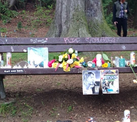 Banco memorial de Kurt Cobain