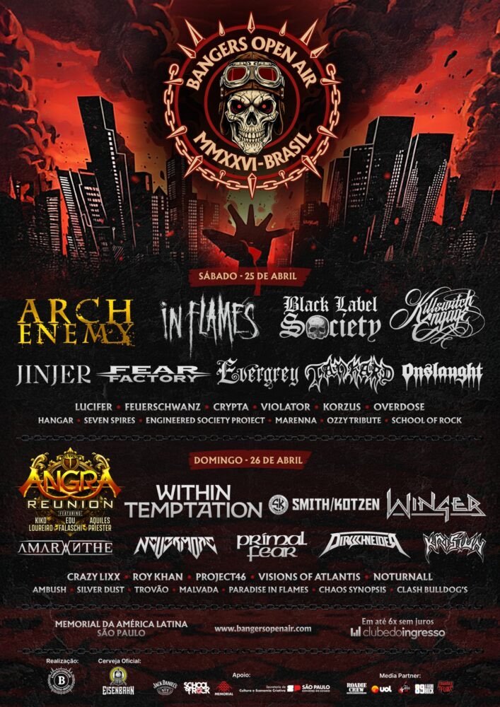 Line Up do Bangers Open Air 2026 - São Paulo, Brasil - Travel 2 Concert