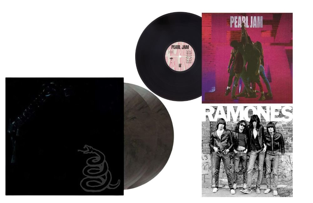 Presente pai roqueiro: discos de vinil