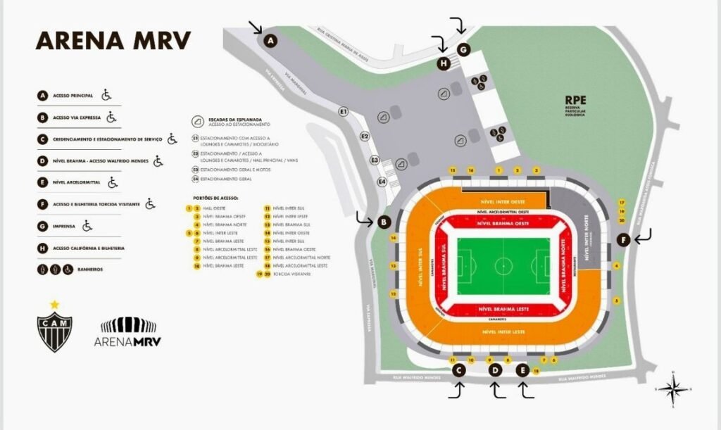Mapa Arena MRV - Casas de shows em Belo Horizonte, Brasil - Travel 2 Concert