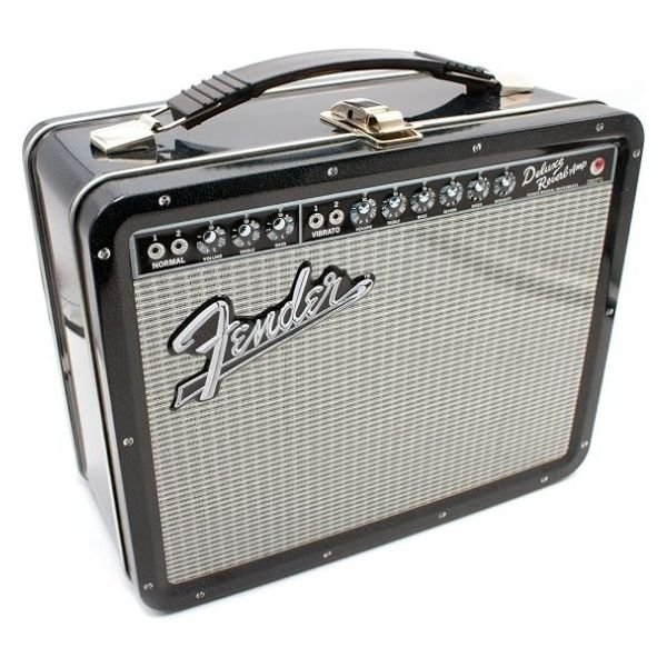 Lancheira de lata Fender: presentes para quem ama rock e shows - Travel 2 Concert